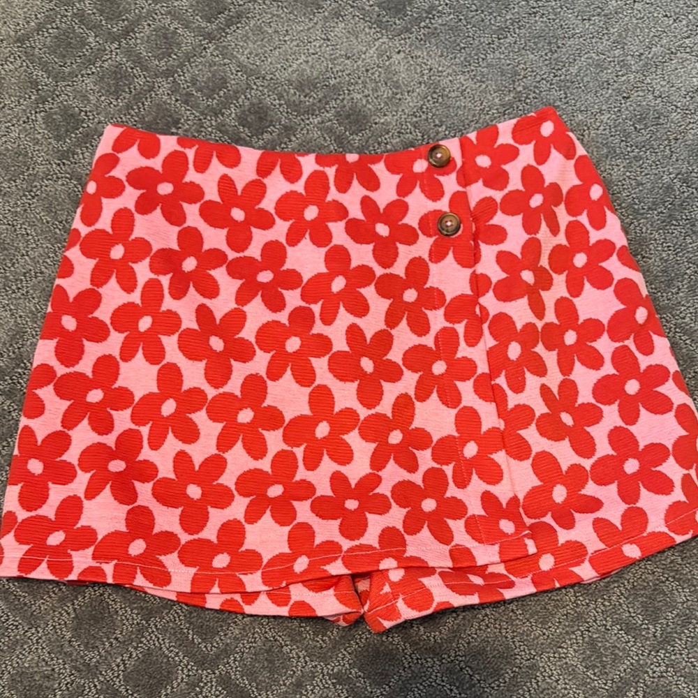 Floral Red Girl’s/Women's Skort